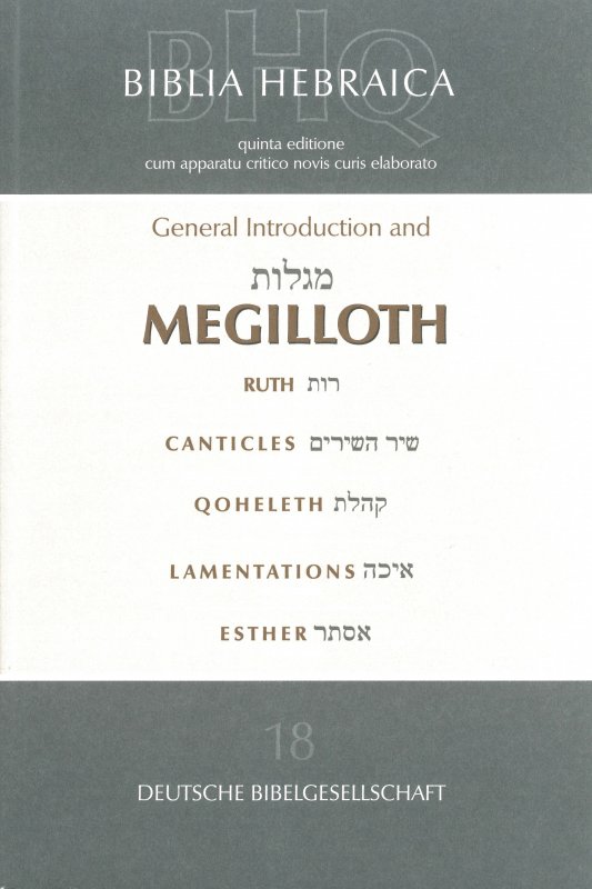 Biblia Hebraica – Megilloth