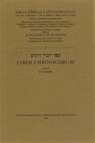 Biblia Hebraica Stuttgartensia - Liber Chronicorum