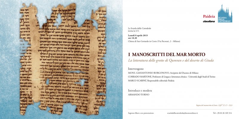 I manoscritti del Mar Morto – Scuola della Cattedrale – Milano