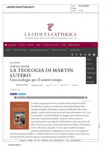 La teologia di Martin Lutero